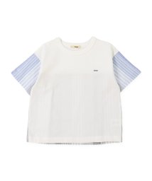 FITH(フィス)/さらさら天竺×ストライプTシャツ/ホワイト