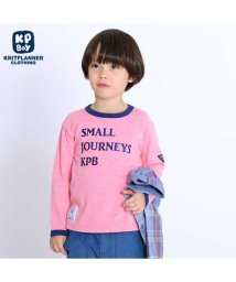 KP BOY(ケーピーボーイ)/ケーピーボーイ KP BOY KPBOY(ケーピーボーイ)【日本製】ロゴ刺しゅうのシンガー長袖Tシャツ(100～130)/レッド