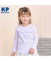 KP/KP(ケーピー)【日本製】ロゴと小花刺繍の長袖Tシャツ(110～130)/505921061