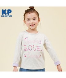 KP/KP(ケーピー)【日本製】ロゴと小花刺繍の長袖Tシャツ(110～130)/505921061