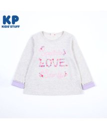 KP/KP(ケーピー)【日本製】ロゴと小花刺繍の長袖Tシャツ(140～160)/505921062