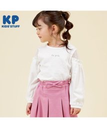 KP/KP(ケーピー)【日本製】肩ドットチュールの長袖Tシャツ(120～130)/505921063