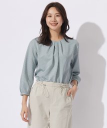 J.PRESS LADIES（LARGE SIZE）/【WEB限定カラーあり】ストライプジャカード フロントタック カットソー/505928402