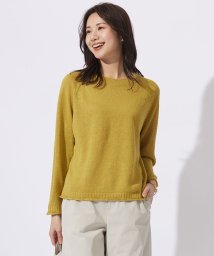 J.PRESS LADIES（LARGE SIZE）(J．プレス　レディス（大きいサイズ）)/【洗える・吸水速乾】MERCERIZED CORD LINEN ニット/ピスタチオ系