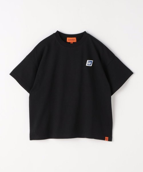 green label relaxing （Kids）(グリーンレーベルリラクシング（キッズ）)/【別注】＜UNIVERSAL OVERALL＞TJ プリント ショートスリーブ Tシャツ 100cm－130cm/BLACK