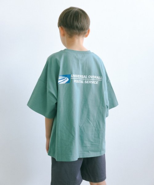 green label relaxing （Kids）(グリーンレーベルリラクシング（キッズ）)/【別注】＜UNIVERSAL OVERALL＞TJ プリント ショートスリーブ Tシャツ 140cm－160cm/KELLY
