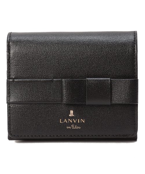 LANVIN en Bleu(BAG)(ランバンオンブルー（バッグ）)/シャリテ 内BOX二つ折り財布/ブラック