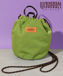 UNIVERSAL OVERALL(ユニバーサルオーバーオール)/【UNIVERSAL OVERALL/ユニバーサルオーバーオール】ショルダーバッグ 巾着バッグ  ロゴ ミニバッグ フェス アウトドア UVO－023A/ライトグリーン