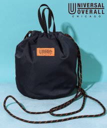 UNIVERSAL OVERALL(ユニバーサルオーバーオール)/【UNIVERSAL OVERALL/ユニバーサルオーバーオール】ショルダーバッグ 巾着バッグ  ロゴ ミニバッグ フェス アウトドア UVO－023A/ネイビー