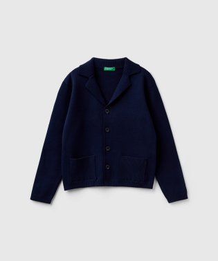 BENETTON (UNITED COLORS OF BENETTON BOYS)/キッズコットン100%ノッチラペルカーディガンB/505992060