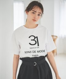 31 Sons de mode(トランテアン　ソン　ドゥ　モード)/ナンバーロゴＴシャツ/オフホワイト
