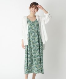  LAURA ASHLEY(ローラアシュレイ)/【同柄アイテムあり】コンフェッティ柄キャミワンピース/グリーン（122）