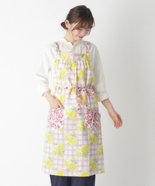  LAURA ASHLEY(ローラアシュレイ)/【GIFTにおすすめ/UK本国一推し柄】バーンズフィールド柄 エプロン/ピンク（172）