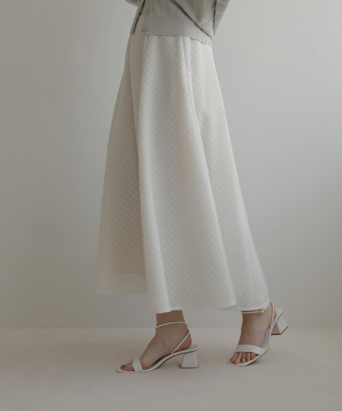 MIELI INVARIANT(ミエリ インヴァリアント)/Lace Circular Skirt/ホワイト