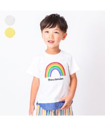 moujonjon(ムージョンジョン)/【子供服】 moujonjon (ムージョンジョン) レインボープリント半袖Tシャツ 80cm～140cm M32812/ホワイト