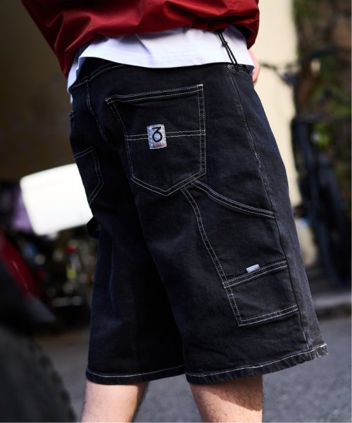 417 EDIFICE(フォーワンセブン　エディフィス)/【360 / three sixty】 Loose Fit Carpenter Denim Shorts/ブラック