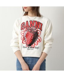 GANNI/GANNI スウェット Isoli Raglan Strawberry Sweatshirt/506002720