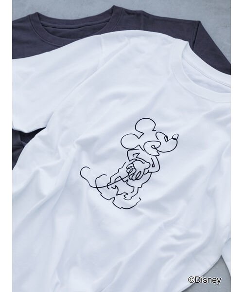 Te chichi(テチチ)/【Disney】ミッキー/プリントTシャツ/オフホワイト