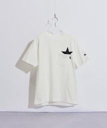tk.TAKEO KIKUCHI(ティーケー　タケオキクチ)/スタープリント半袖Tシャツ/ホワイト（001）