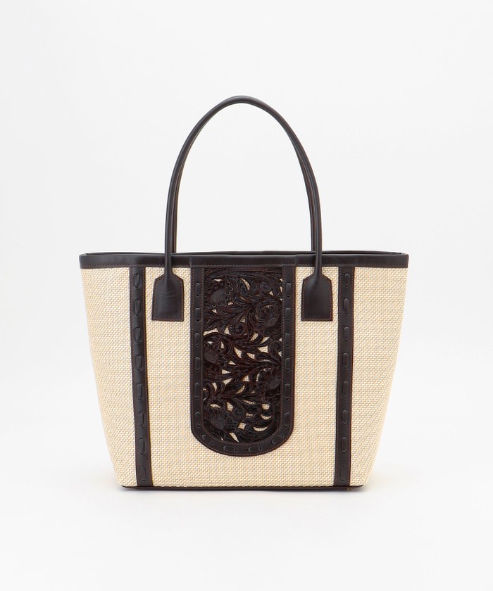 GRACECONTINENTAL Jute−likeToteBag ダークブラウン F GRACECONTINENTAL Jute−likeToteBag ダークブラウン F