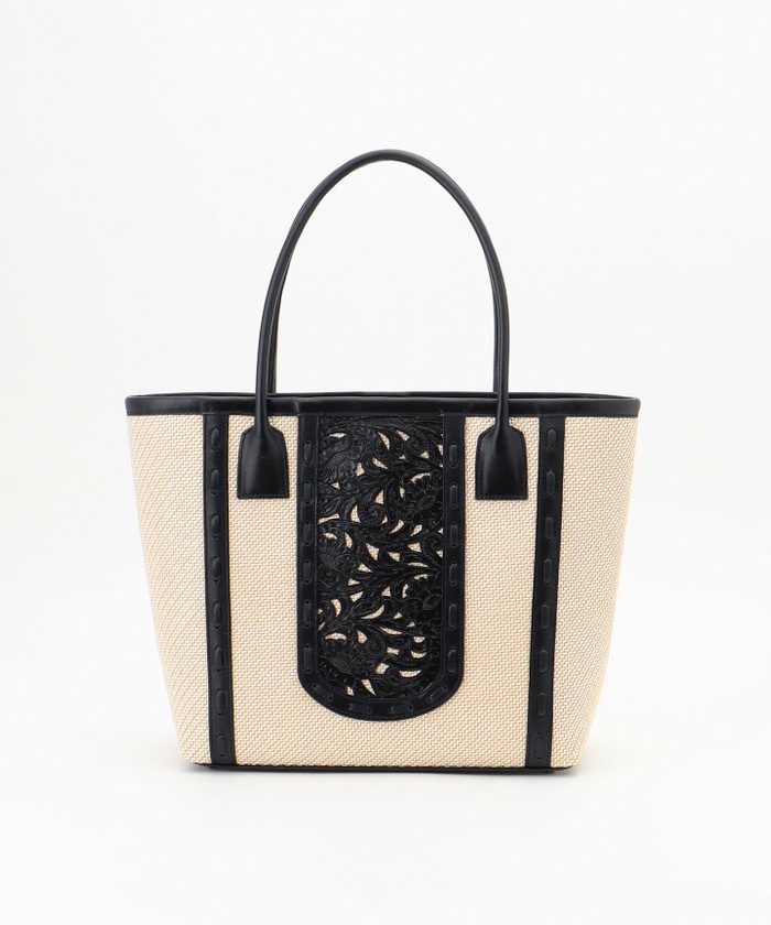 GRACECONTINENTAL Jute−likeToteBag ブラック F GRACECONTINENTAL Jute−likeToteBag ブラック F