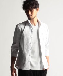 NICOLE CLUB FOR MEN/リバーシブルドビー７分袖スタンドカラーシャツ/505795655