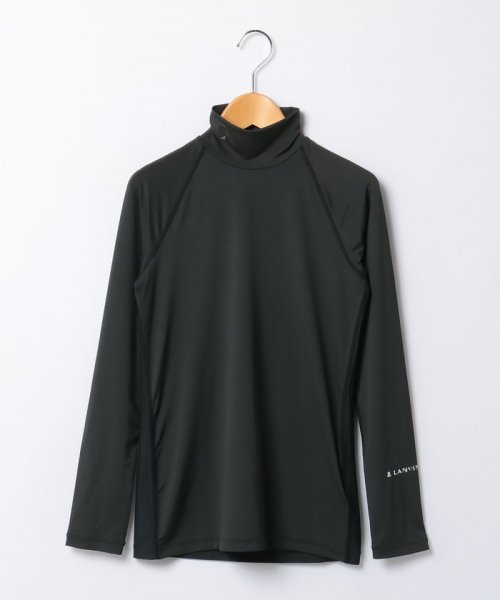 LANVIN SPORT(ランバン スポール)/長袖ハイネックアンダーシャツ【部分吸汗/部分UV】/ブラック