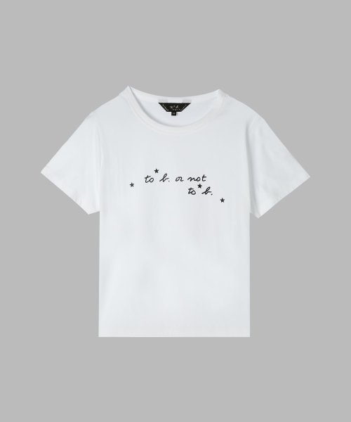 To b. by agnes b.(トゥービー　バイ　アニエスベー)/WT13 TS トゥービーオアノットトゥービーTシャツ/ホワイト