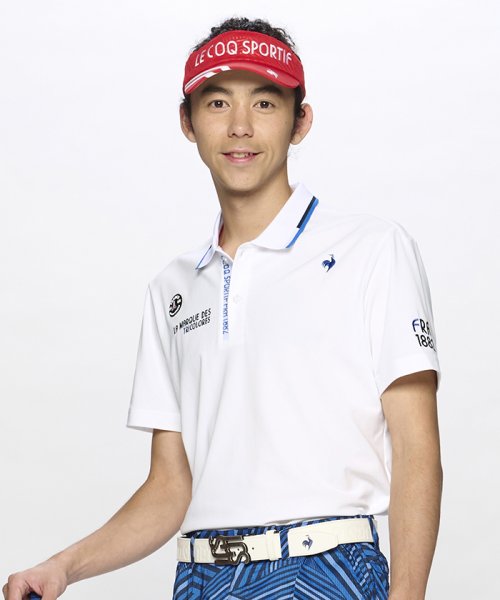 le coq sportif GOLF (ルコックスポルティフ（ゴルフ）)/【ストレッチフォーサー】ベーシックデザイン半袖ポロシャツ/ホワイト