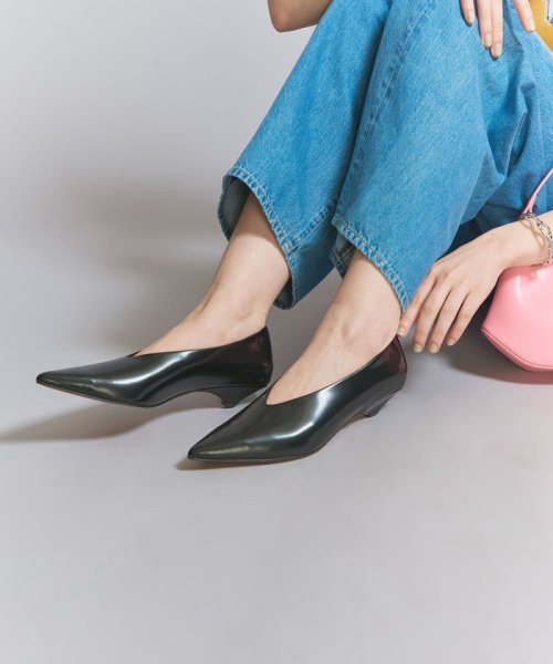 レザー カット ポインテッドパンプス あらかじめご了承ください