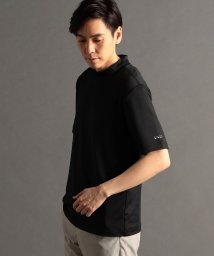 MONSIEUR NICOLE(ムッシュニコル)/メランジジャカード モックネックTシャツ/49ブラック