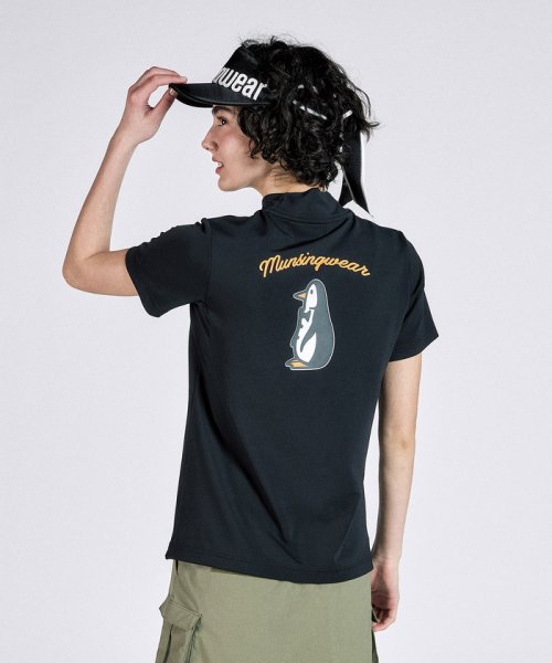 Munsingwear(マンシングウェア)/【限定｜ENVOY】3 Colors Penguin Logo バックモチーフモックネックシャツ/ブラック