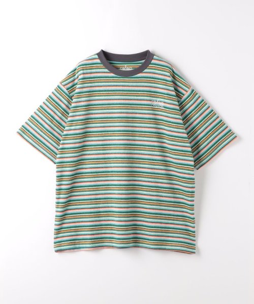 green label relaxing(グリーンレーベルリラクシング)/＜GRAND CANYON＞パイル マルチボーダー Tシャツ/COBALT