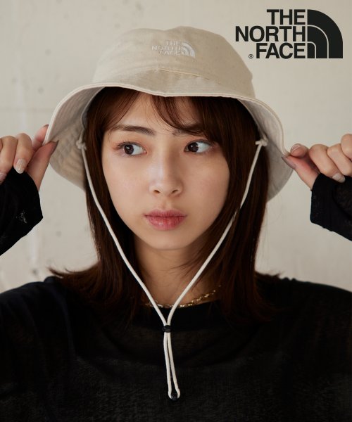 THE NORTH FACE(ザノースフェイス)/【THE NORTH FACE/ザノースフェイス】NORM BUCKET バケットハット バケハ サファリハット 帽子 ユニセックス ロゴ 刺繍 紐 男女兼用/ホワイト