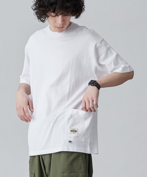 coen(coen)/USAコットンガーデンポケットTシャツ/WHITE