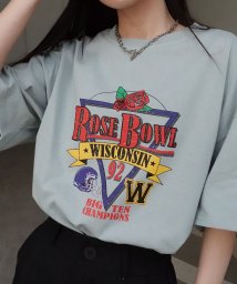 LOWYBYCORNERS(コーナーズ)/ROSEBOWLプリントTシャツ/ミント