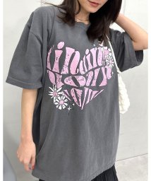 MODISH GAZE/ハート ピグメントTシャツ/506002859