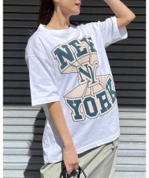 MODISH GAZE(モディッシュ ガゼ)/NEWYORK ビッグシルエットTシャツ/ホワイト