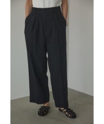 BLACK BY MOUSSY/cotton linen tuck pants/506003212