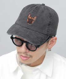 Besiquenti(ベーシックエンチ)/BASIQUENTI ベーシックエンチ キャップ ローキャップ 帽子 刺繍 ブルドッグ 犬 /ブラック
