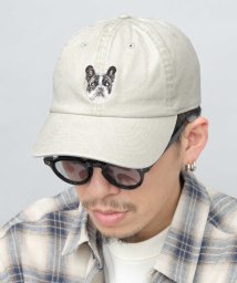 Besiquenti(ベーシックエンチ)/BASIQUENTI ベーシックエンチ キャップ ローキャップ 帽子 刺繍 ブルドッグ 犬 /ライトベージュ系1