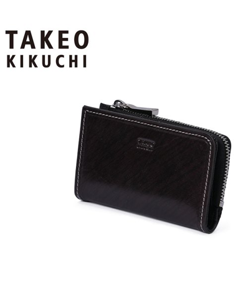 TAKEO KIKUCHI(タケオキクチ)/タケオキクチ キーケース スマートキー 小銭入れ メンズ ブランド レザー 本革 TAKEO KIKUCHI 726613/ブラック