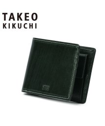 TAKEO KIKUCHI(タケオキクチ)/タケオキクチ 財布 二つ折り財布 メンズ ブランド レザー 本革 TAKEO KIKUCHI 726614/グリーン