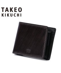 TAKEO KIKUCHI(タケオキクチ)/タケオキクチ 財布 二つ折り財布 メンズ ブランド レザー 本革 TAKEO KIKUCHI 726614/ブラック