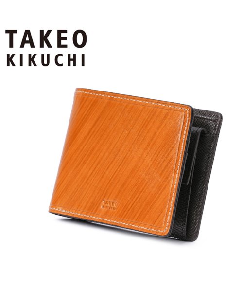 TAKEO KIKUCHI(タケオキクチ)/タケオキクチ 財布 二つ折り財布 メンズ ブランド レザー 本革 TAKEO KIKUCHI 726614/キャメル