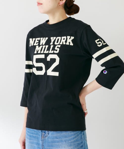 URBAN RESEARCH Sonny Label(アーバンリサーチサニーレーベル)/Champion　3/4SLEEVE T－SHIRTS/BLACK