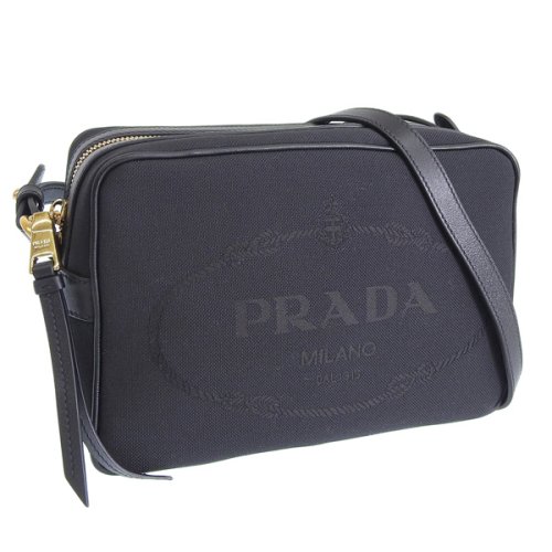 PRADA(プラダ)/PRADA プラダ LOGO JACQUARD ロゴジャガード 斜めがけ ショルダー /ブラック