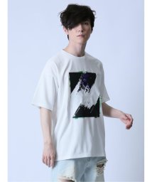 semanticdesign(セマンティックデザイン)/ボックスプリント クルーネック半袖Tシャツ メンズ Tシャツ カットソー カジュアル インナー トップス ギフト プレゼント/ホワイト