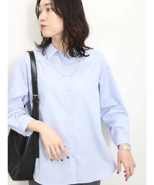 Samansa Mos2 blue(サマンサモスモス ブルー)/マルチスタイルシャツ/サックス
