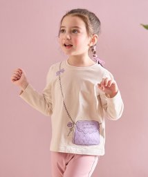 anyFAM（KIDS）(エニファム（キッズ）)/【WEB限定】7days プリント Tシャツ/ミルクティ×ポシェット風